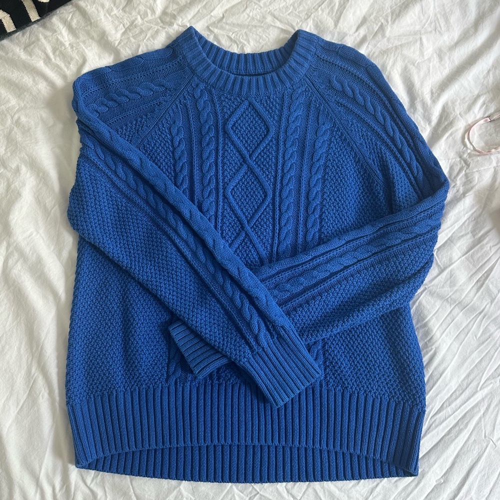 Gap Blue Cableknit Sweater (Size S)